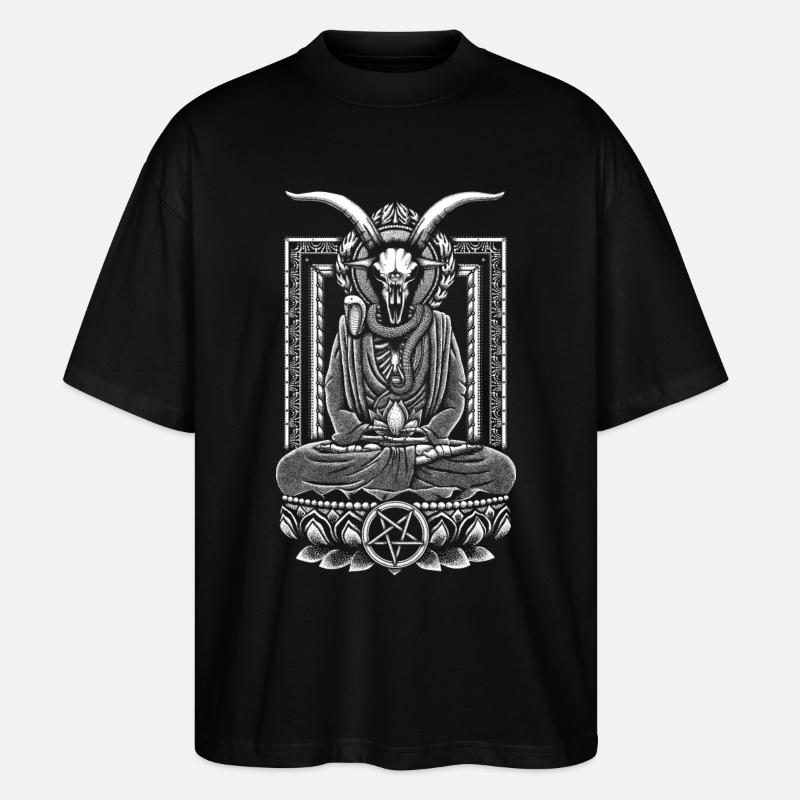 Baphomet Meditation - Stanley/Stella Oversized Unisex Organic T-shirt Blaster 2.0 - black