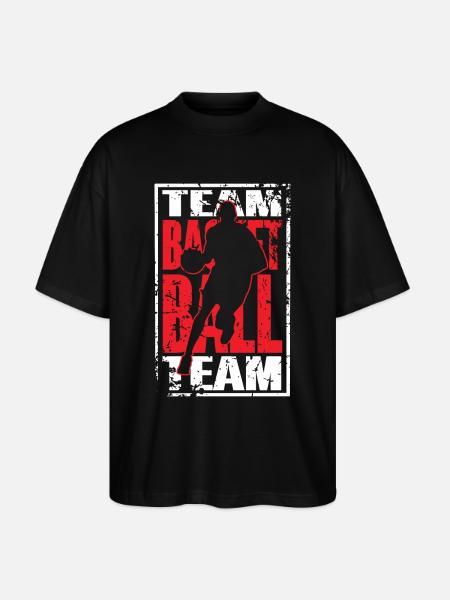 Basketball Basketballer - Stanley/Stella Oversized Unisex Bio T-Shirt Blaster 2.0 - Schwarz
