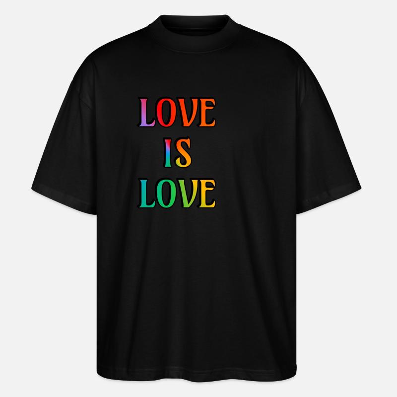 Regenbogen-Liebe ist Liebe - Stanley/Stella Oversized Unisex Bio T-Shirt Blaster 2.0 - Schwarz