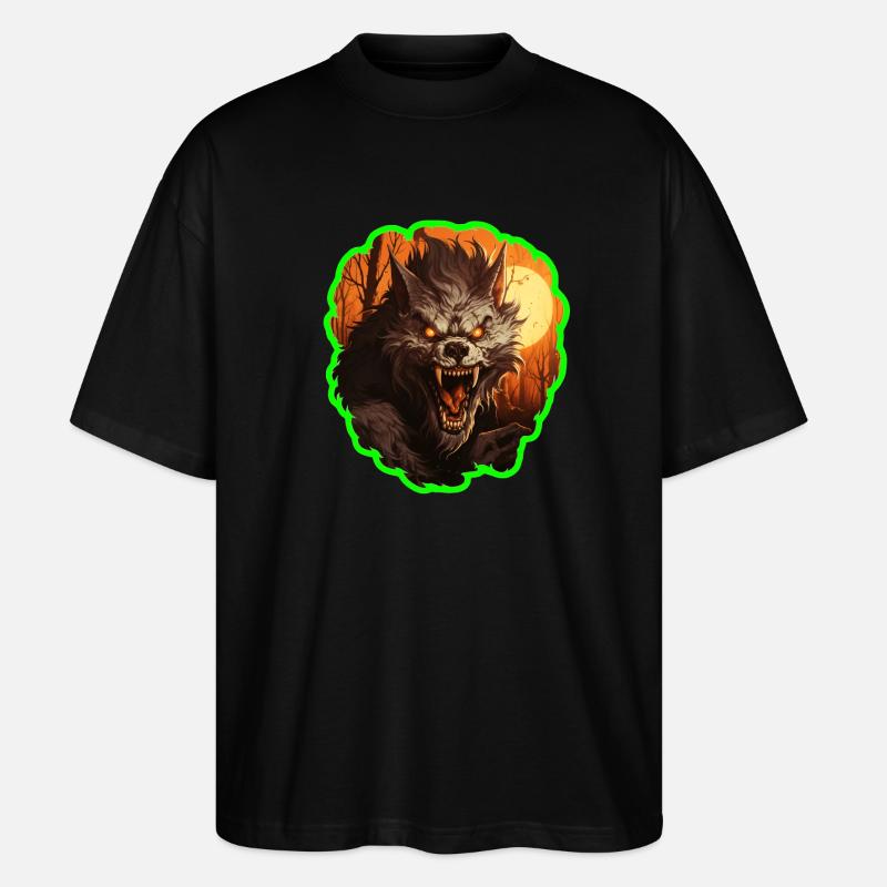 Halloween Werwolf - Stanley/Stella Oversized Unisex Bio T-Shirt Blaster 2.0 - Schwarz