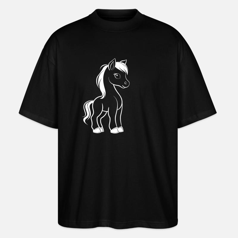 Pony - Stanley/Stella Oversized Unisex Bio T-Shirt Blaster 2.0 - Schwarz