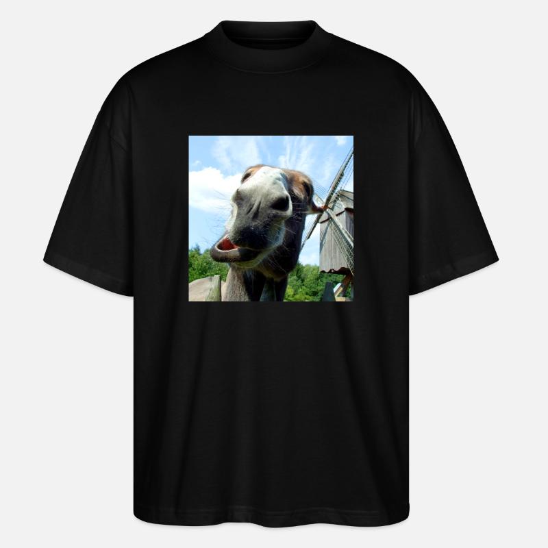 Esel - Stanley/Stella Oversized Unisex Bio T-Shirt Blaster 2.0 - Schwarz