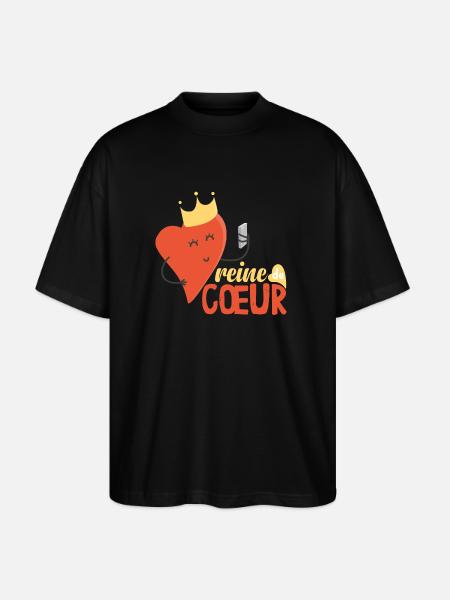 Queen of Hearts! - Stanley/Stella Oversized Unisex Organic T-shirt Blaster 2.0 - black