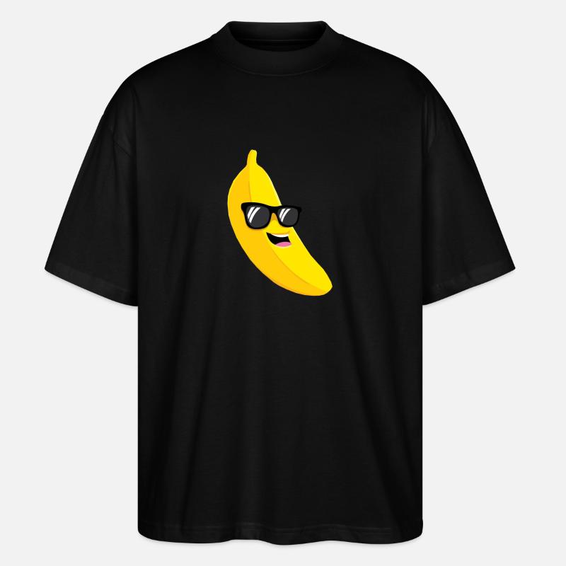 Team Banane lacht - Stanley/Stella Oversized Unisex Bio T-Shirt Blaster 2.0 - Schwarz