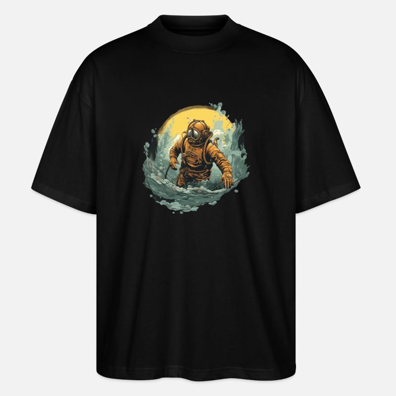 Taucher - Stanley/Stella Oversized Unisex Bio T-Shirt Blaster 2.0 - Schwarz
