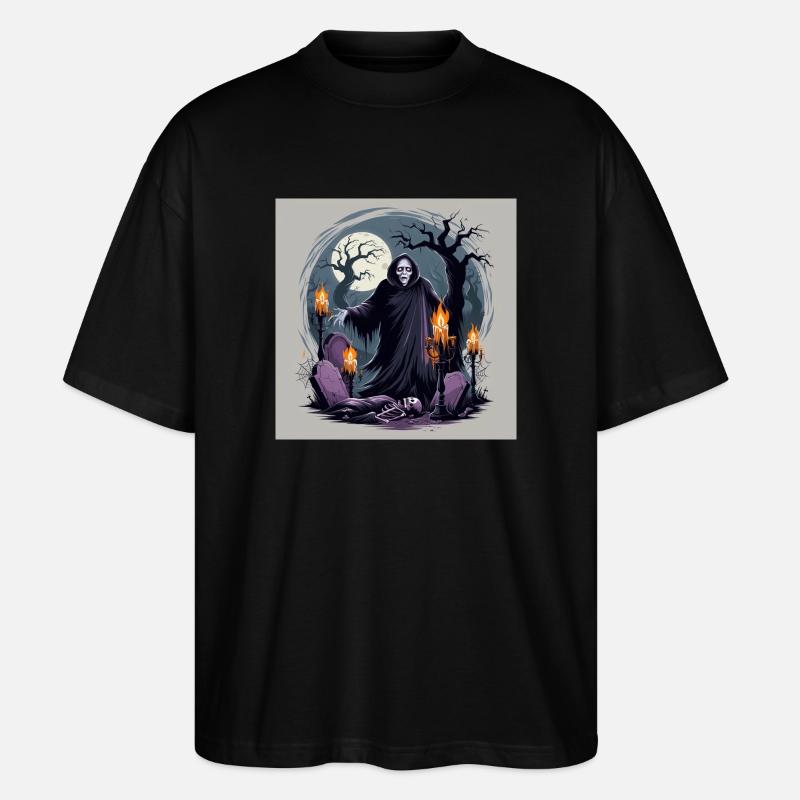 Scary Ghost - Halloween collection - Stanley/Stella Oversized Unisex Bio T-Shirt Blaster 2.0 - Schwarz