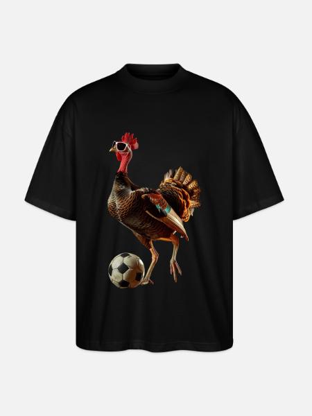 Truthahn - Stanley/Stella Oversized Unisex Bio T-Shirt Blaster 2.0 - Schwarz