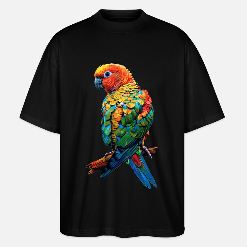 Sittiche - Stanley/Stella Oversized Unisex Bio T-Shirt Blaster 2.0 - Schwarz