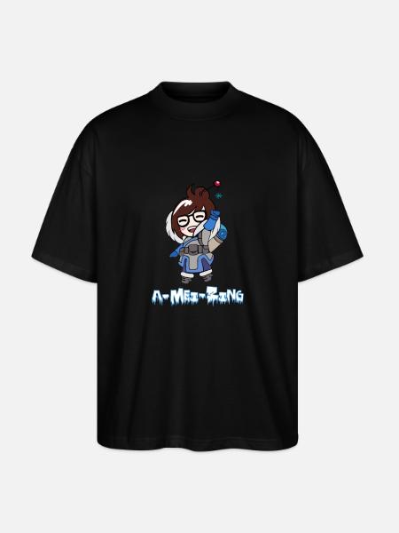 A-Mei Zing - Stanley/Stella Uniseks oversized bio T-shirt Blaster 2.0 - zwart