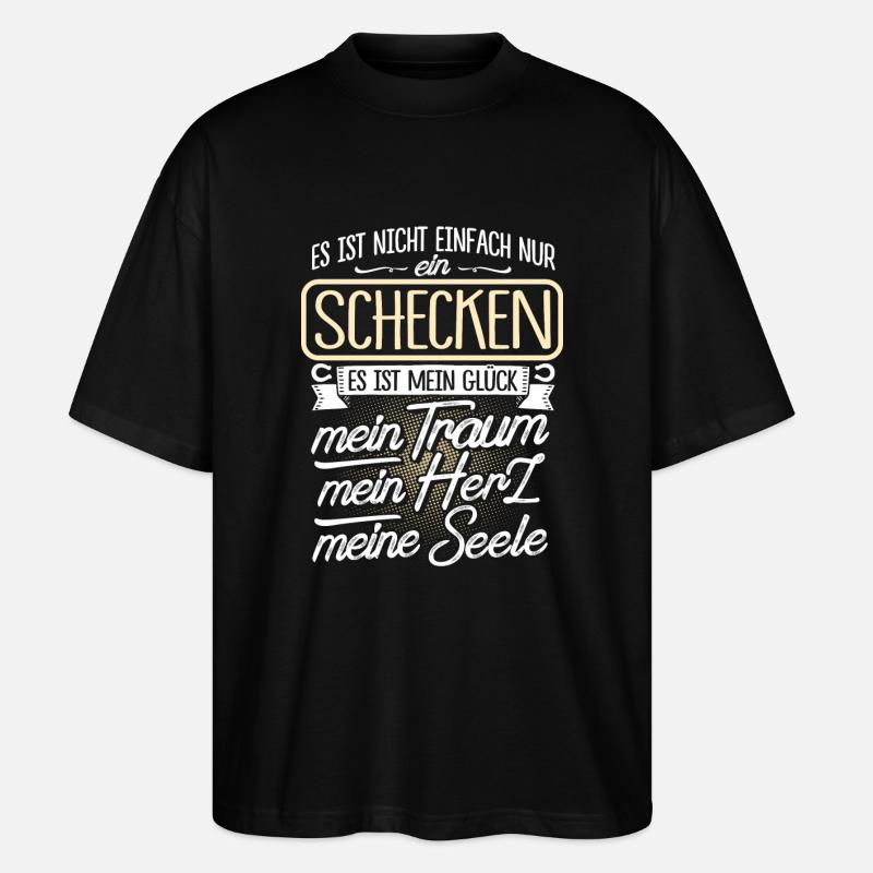 SCHECKEN - Herz - Stanley/Stella Oversized Unisex Bio T-Shirt Blaster 2.0 - Schwarz