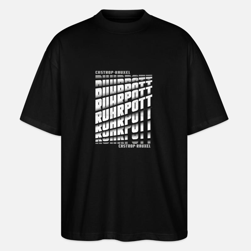 Ruhrpott Castrop-Rauxel - Stanley/Stella Oversized Unisex Bio T-Shirt Blaster 2.0 - Schwarz