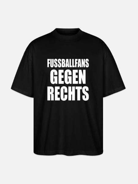 fussballfans gegen rechts - Stanley/Stella Oversized Unisex Bio T-Shirt Blaster 2.0 - Schwarz