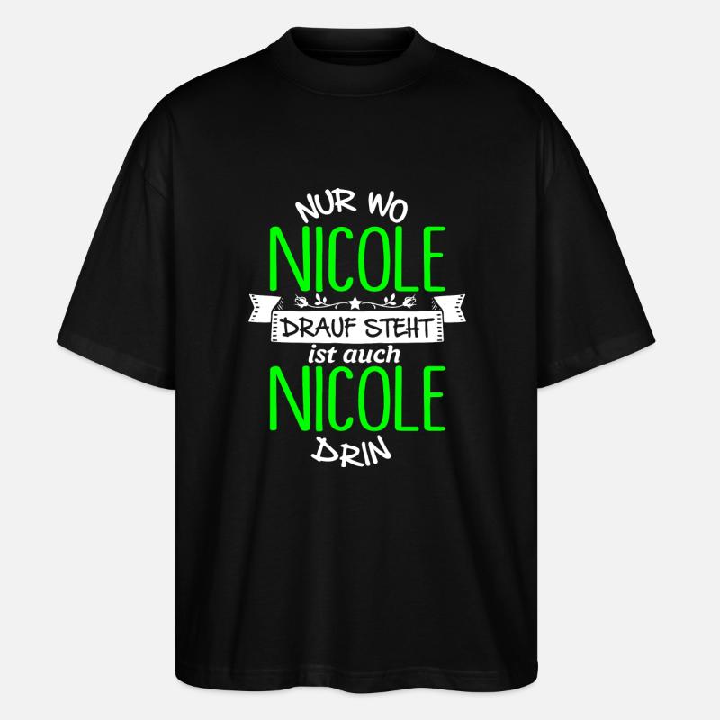 NICOLE die Echte - Stanley/Stella Oversized Unisex Bio T-Shirt Blaster 2.0 - Schwarz