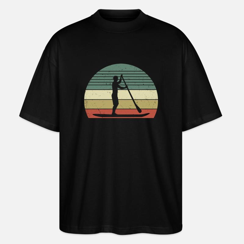 Rétro Paddle Surf - T-shirt bio Blaster 2.0 coupe oversize Stanley/Stella Unisexe - noir