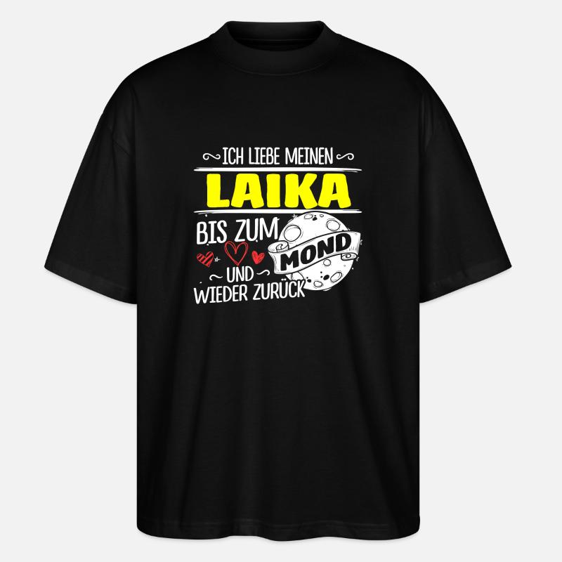 LAIKA - Mond - Stanley/Stella Oversized Unisex Bio T-Shirt Blaster 2.0 - Schwarz