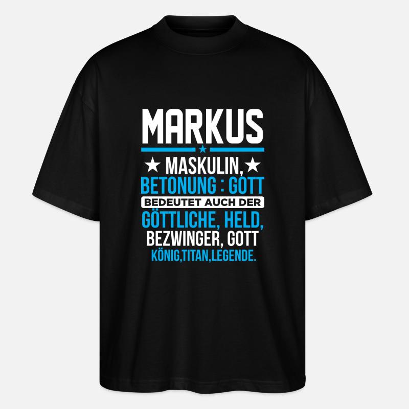 MARKUS - Titan - Stanley/Stella Oversized Unisex Bio T-Shirt Blaster 2.0 - Schwarz