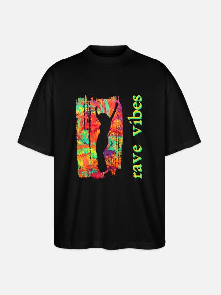 rave e 249 - Stanley/Stella Oversized Unisex Organic T-shirt Blaster 2.0 - black