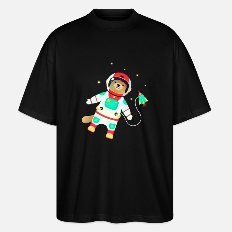 Otter Cosmonaut Suit - Otter Space - Stanley/Stella Oversized Unisex Bio T-Shirt Blaster 2.0 - Schwarz
