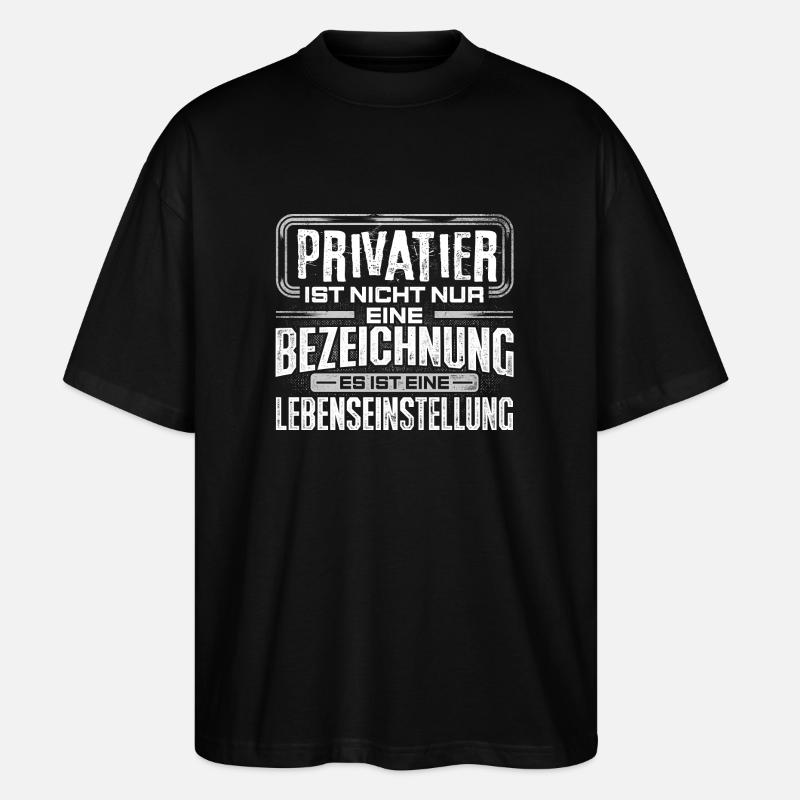 PRIVATIER - Leben - Stanley/Stella Oversized Unisex Bio T-Shirt Blaster 2.0 - Schwarz