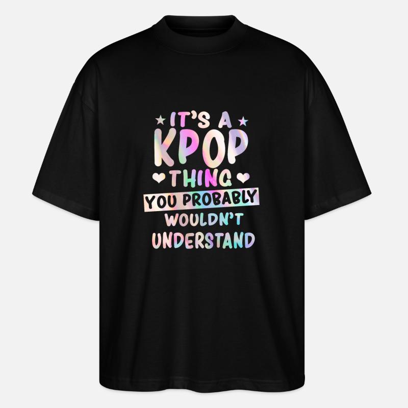 K-Pop disant - T-shirt bio Blaster 2.0 coupe oversize Stanley/Stella Unisexe - noir