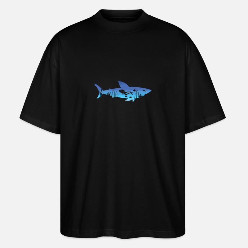 Requins Plongeurs - T-shirt bio Blaster 2.0 coupe oversize Stanley/Stella Unisexe - noir