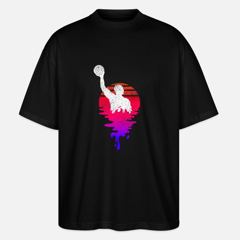 Wasserball Spieler Sunset - Stanley/Stella Oversized Unisex Bio T-Shirt Blaster 2.0 - Schwarz