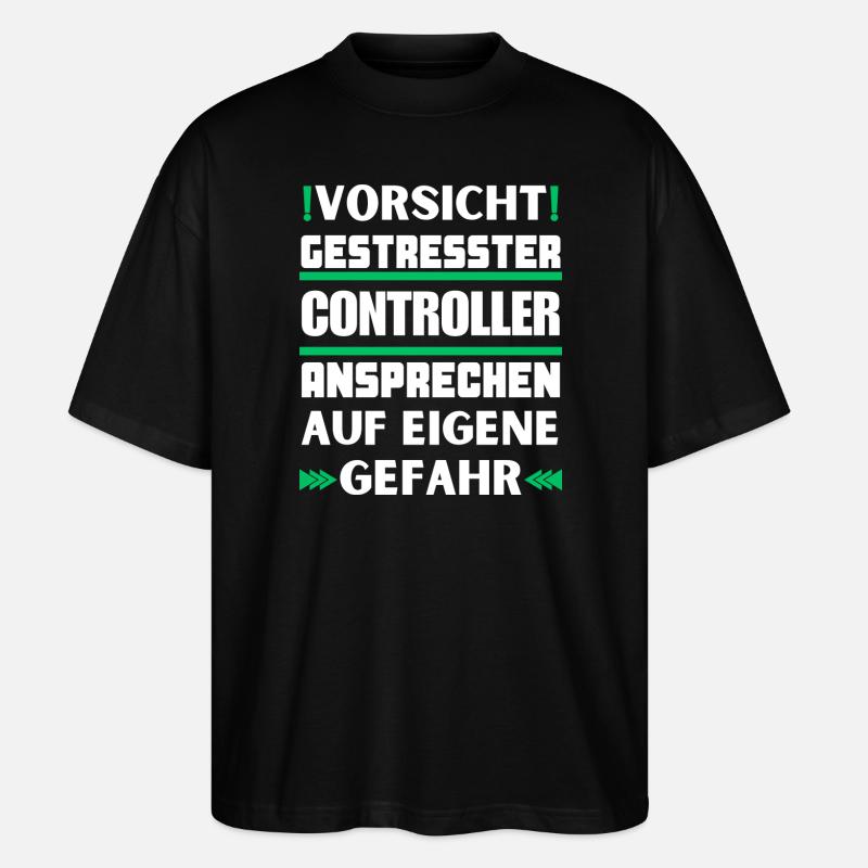 Gestresster Controller nicht ansprechen! - Stanley/Stella Oversized Unisex Bio T-Shirt Blaster 2.0 - Schwarz
