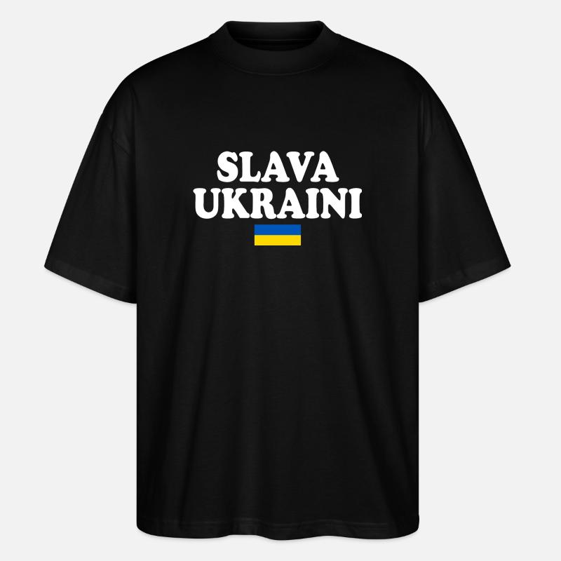 Slava ukraini - Stanley/Stella Oversized Unisex Bio T-Shirt Blaster 2.0 - Schwarz