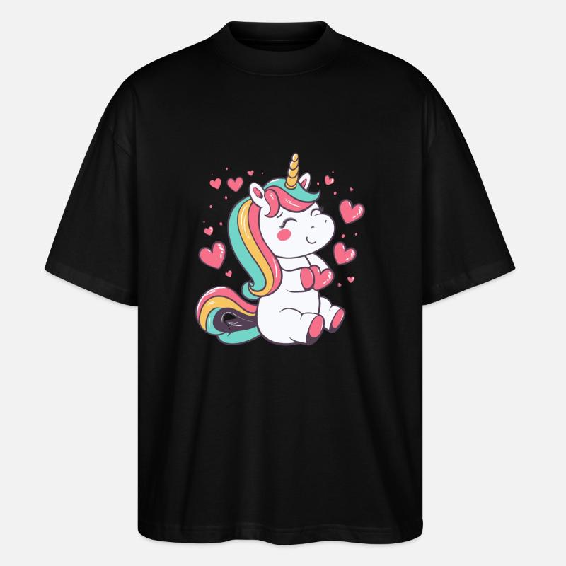 Good Feeling Unicorn - Stanley/Stella Oversized Unisex Bio T-Shirt Blaster 2.0 - Schwarz