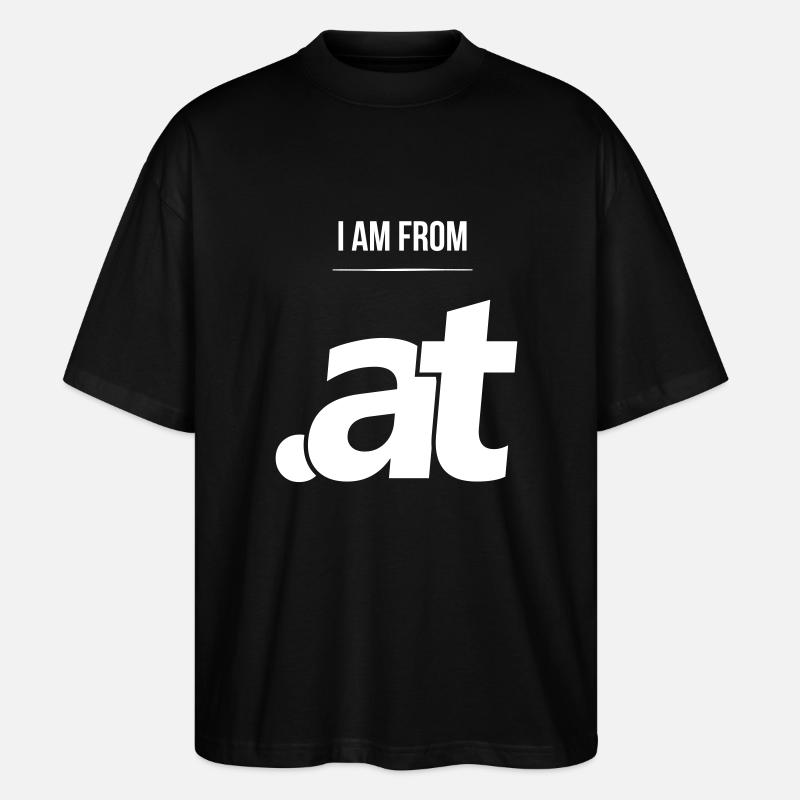 I Am From .AT - Stanley/Stella Oversized Unisex Bio T-Shirt Blaster 2.0 - Schwarz