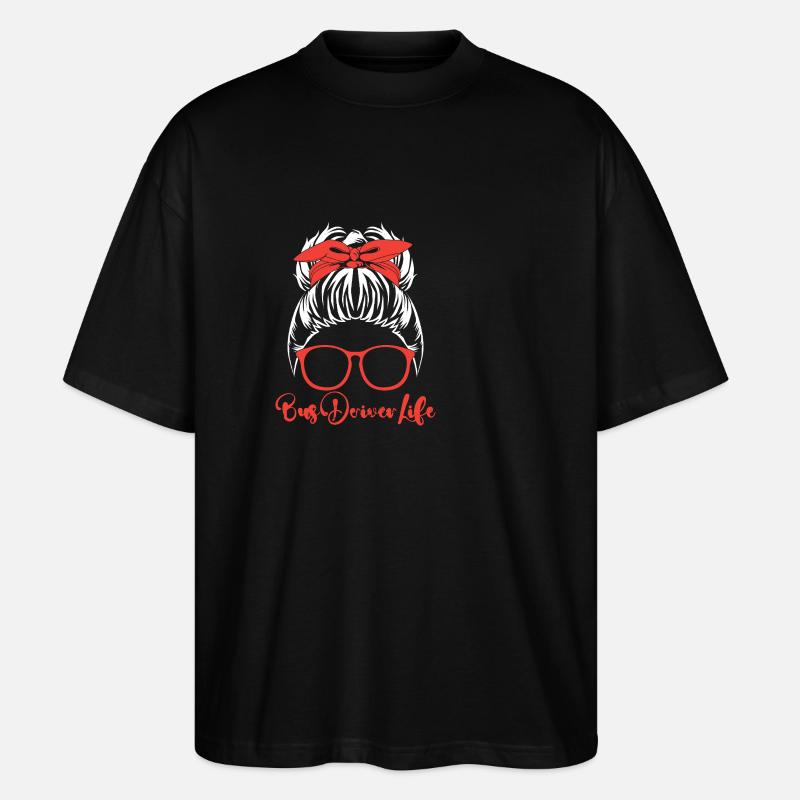 Schulbusfahrer Schulbus - Stanley/Stella Oversized Unisex Bio T-Shirt Blaster 2.0 - Schwarz