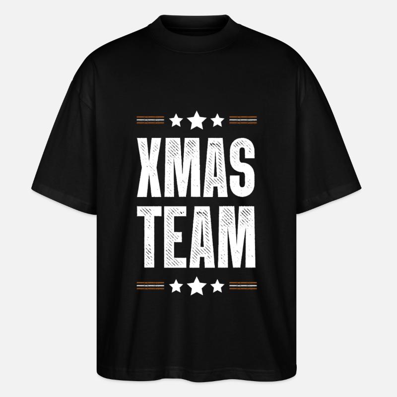 L’équipe de Noël - T-shirt bio Blaster 2.0 coupe oversize Stanley/Stella Unisexe - noir