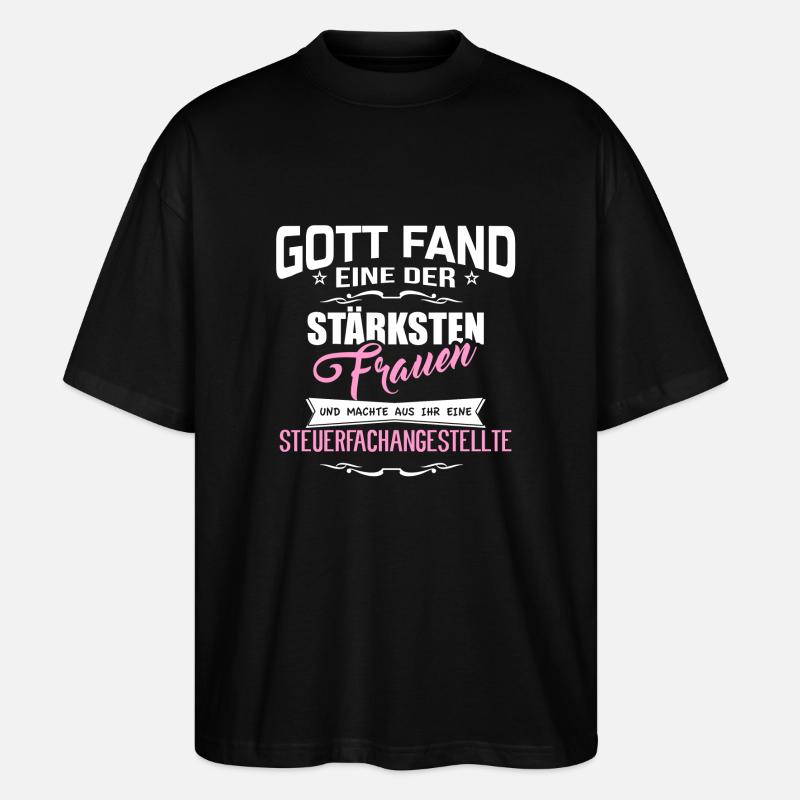 STEUERFACHANGESTELLTE - Stanley/Stella Oversized Unisex Bio T-Shirt Blaster 2.0 - Schwarz