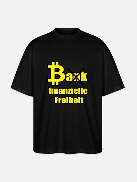 Bitcoin vs Bank - Stanley/Stella Oversized Unisex Bio T-Shirt Blaster 2.0 - Schwarz