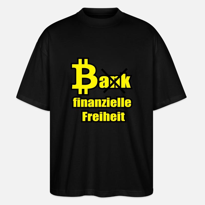 Bitcoin vs Bank - Stanley/Stella Oversized Unisex Bio T-Shirt Blaster 2.0 - Schwarz