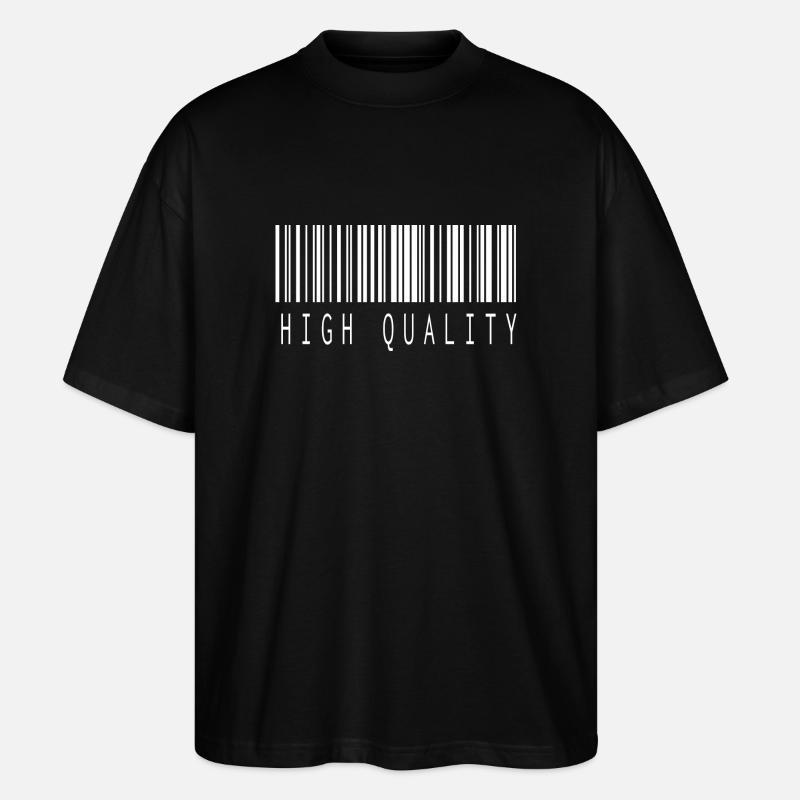 HAUTE QUALITÉ BLANC BARCODE - T-shirt bio Blaster 2.0 coupe oversize Stanley/Stella Unisexe - noir