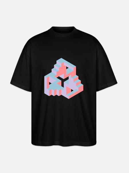 Impossible Figures 77B - Stanley/Stella Oversized Unisex Organic T-shirt Blaster 2.0 - black