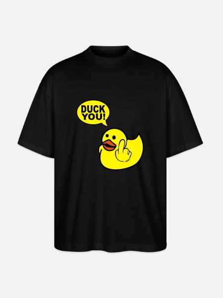 duck you - Stanley/Stella Oversized Unisex Bio T-Shirt Blaster 2.0 - Schwarz