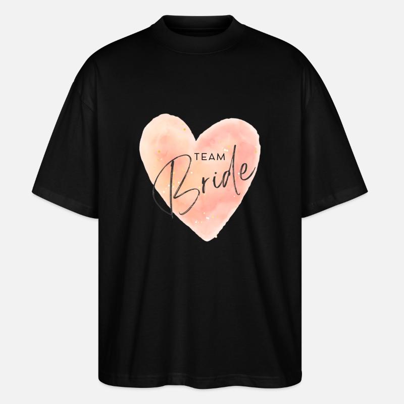 Team Bride - Stanley/Stella Oversized Unisex Bio T-Shirt Blaster 2.0 - Schwarz
