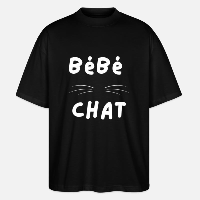 Baby-Katze - Stanley/Stella Oversized Unisex Bio T-Shirt Blaster 2.0 - Schwarz