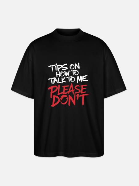 Introverti et sans conversation - T-shirt bio Blaster 2.0 coupe oversize Stanley/Stella Unisexe - noir