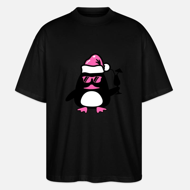 Noël du canard de plage - T-shirt bio Blaster 2.0 coupe oversize Stanley/Stella Unisexe - noir