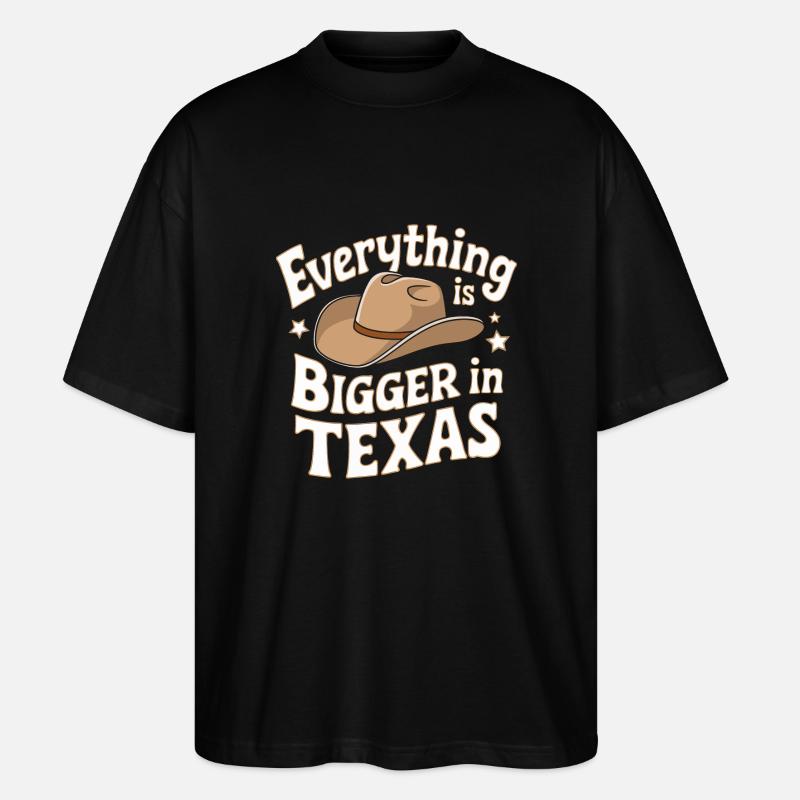 Texas State Texans Texas - Stanley/Stella Oversized Unisex Organic T-shirt Blaster 2.0 - black