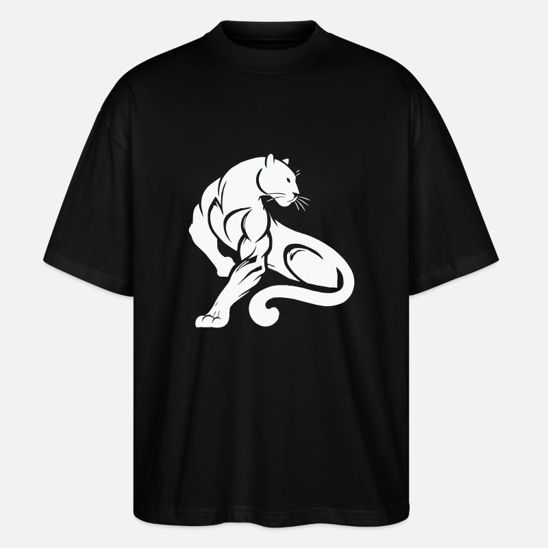 Panther Leopard - Stanley/Stella Oversized Unisex Bio T-Shirt Blaster 2.0 - Schwarz