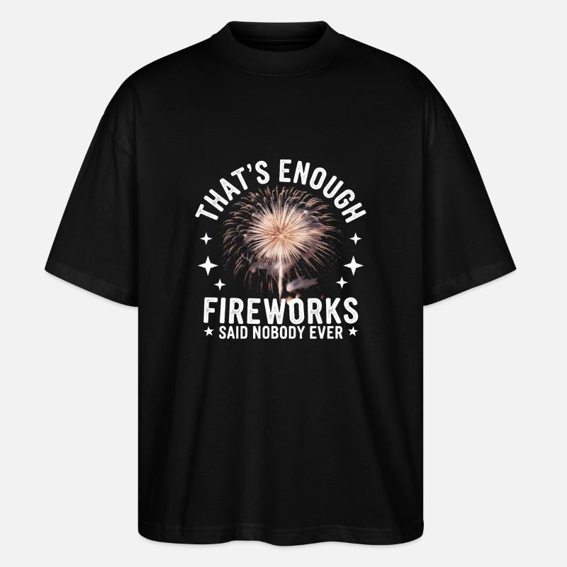 Pyrotechnie Feux d’artifice Pyrotechnie - T-shirt bio Blaster 2.0 coupe oversize Stanley/Stella Unisexe - noir