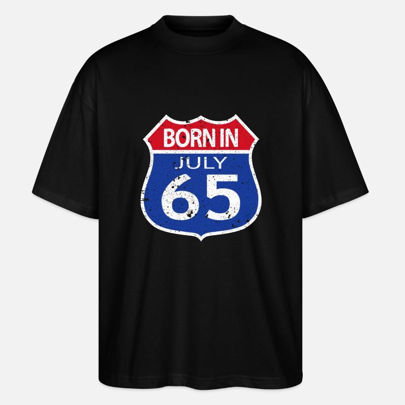 Born in July 1965 - Stanley/Stella Oversized Unisex Organic T-shirt Blaster 2.0 - black