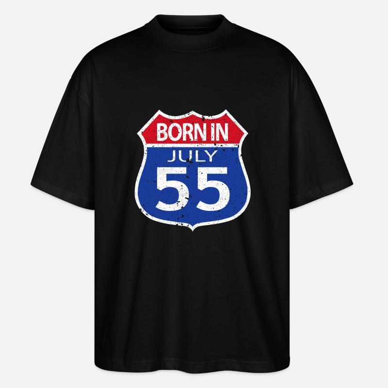 Né(e) en Juillet 1955 - T-shirt bio Blaster 2.0 coupe oversize Stanley/Stella Unisexe - noir