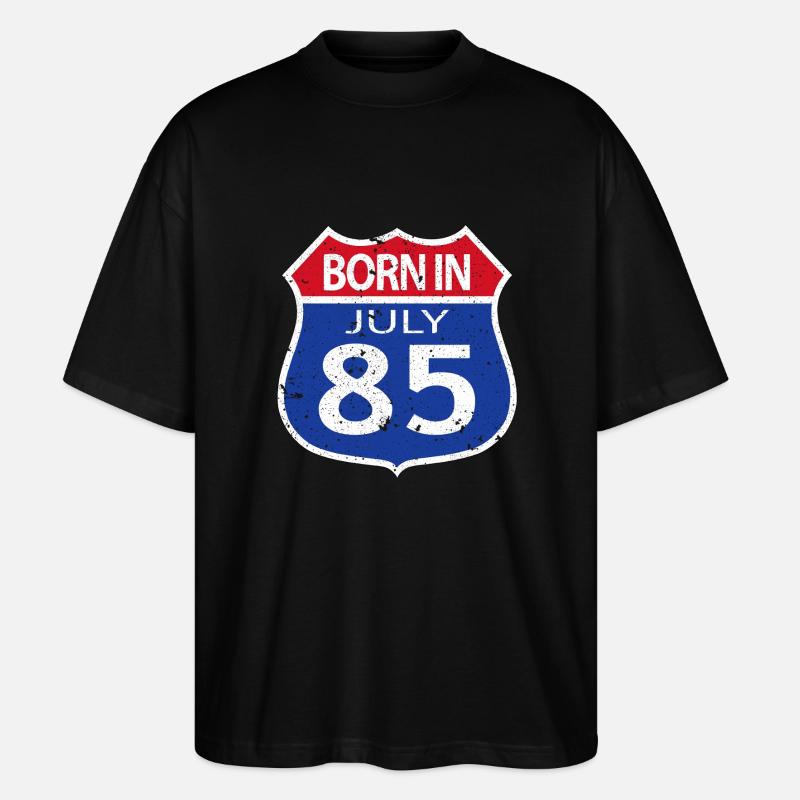 Born in July 1985 - Stanley/Stella Oversized Unisex Organic T-shirt Blaster 2.0 - black