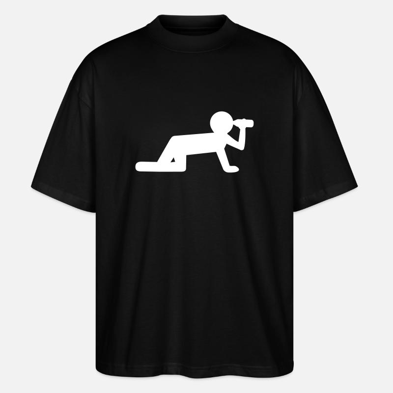 Drunk - Stanley/Stella Oversized Unisex Bio T-Shirt Blaster 2.0 - Schwarz