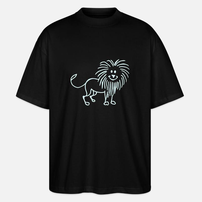 Löwe - Stanley/Stella Oversized Unisex Organic T-shirt Blaster 2.0 - black